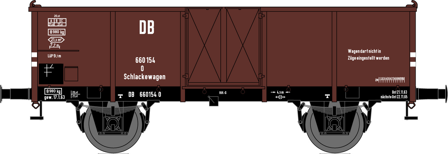 Hädl 25145 - TT - Schlackewagen 'Schlackeladung', DB, Ep. III